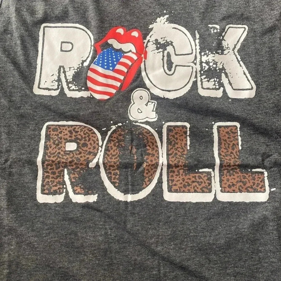 💥🆕Rock & Roll O-Neck Tank -Charcoal L🆕 - Picture 3 of 4